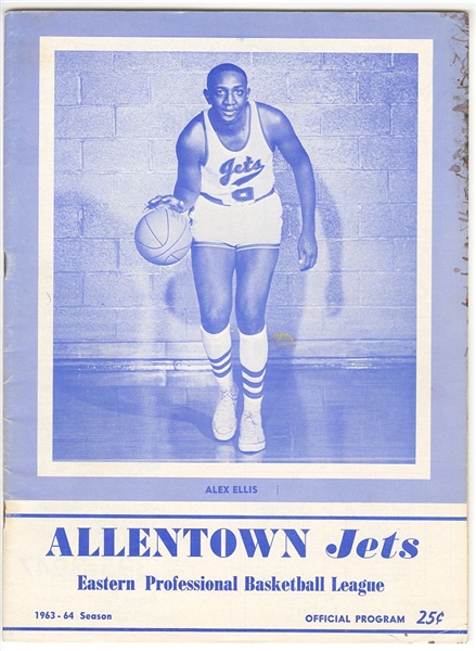 1963-64 Allentown Jets vs. Scranton Miners EPBL Eastern League Basketball Program