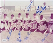 Willie Mays & 1951 NL Champions NY Giants Multi Signed AUTO Photo JSA LOA