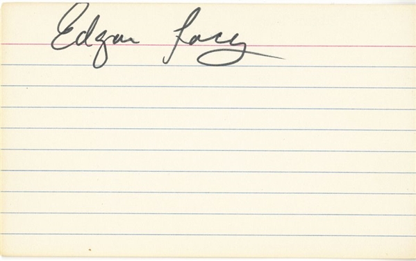 Edgar Lacy UCLA National Championship Basketball Team L.A. Stars ABA Signed AUTO 3x5 index card