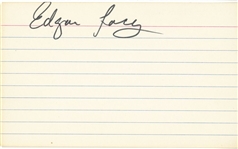 Edgar Lacy UCLA National Championship Basketball Team L.A. Stars ABA Signed AUTO 3x5 index card