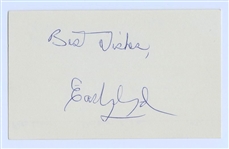 Earl Lloyd Basketball HOF 1st African-American to Play in NBA Game Signed AUTO 3x5 index card 