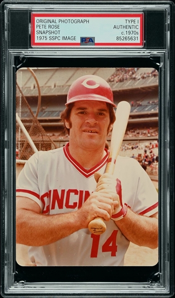 Pete Rose 1975 SSPC #41 Baseball Card Image Original TYPE 1 Photo PSA/DNA 