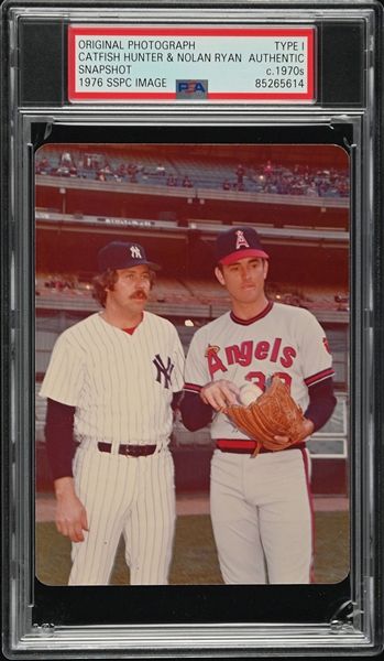 Catfish Hunter & Nolan Ryan 1975 SSPC Baseball Card #593 Image Original TYPE 1 Photo PSA/DNA 