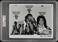 1993 Michael Jordan Retires from the Chicago Bulls & NBA Original TYPE I photo PSA/DNA