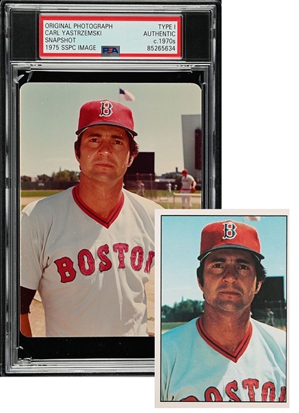 Carl Yastrzemski 1975 SSPC #409 Baseball Card Image Original TYPE 1 Photo PSA/DNA 