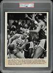 1985 NBA FINALS Championship Game  Larry Bird vs. Kareem Abdul Jabbar PROOF Original TYPE 1 Photo PSA/DNA