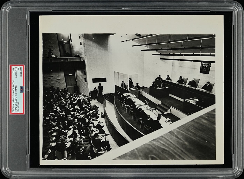 Incredible Historic “The Trial of Adolf Eichmann 1961” Original TYPE I Photo PSA/DNA