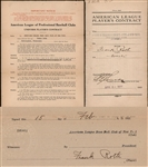 1922 Frank Roth Signed AUTO NY Yankees Baseball Contract First Coach in Yankees History /w Ban Johnson D.1931 PSA/DNA LOA