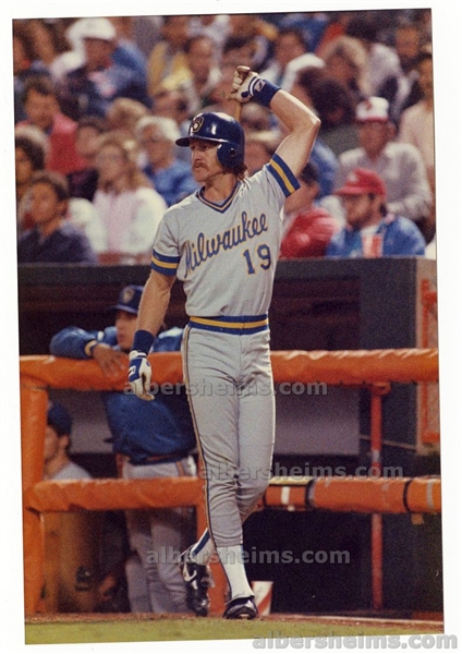 1980s Robin Yount Milwaukee Brewers HOF On Deck Original Photo