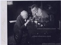 1922 Thomas Edison Electrical Genius & Charles Steinmetz “The Wizard of Schenectady” Working in the Lab Original photo