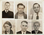 1934 GROUP of SEVEN Arrested for Aiding JOHN DILLINGER in His National Manhunt Original Press Photo