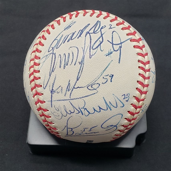 2002 Cleveland Indians Team Signed AUTO American League Baseball /w 20 sigs