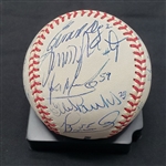 2002 Cleveland Indians Team Signed AUTO American League Baseball /w 20 sigs