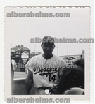 Gil Hodges Signs autographs for fans at Ebbets Field Brooklyn Dodgers 1950s Original TYPE 1 Photo Snapshot