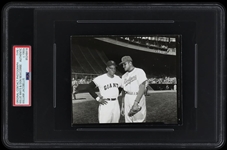 Willie Mays & Don Newcombe Opening Day 1954 Original Type I Photo by William Jacobellis PSA/DNA