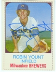 1975 Hostess #80  Robin Yount Signed AUTO Baseball Rookie Card Brewers HOF