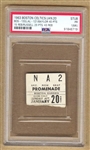 1963 Boston Celtics & LA Lakers 1/20 Ticket Stub Bill Russell 29 Pts & 43 Rebounds PSA POP 1