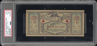 1945 Red Cross Benefit Game Full Ticket New York Yankees vs NY Giants PSA 4 POP 1