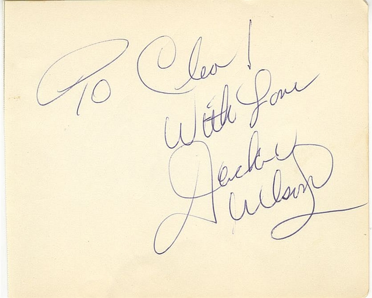 Jackie Wilson Signed AUTO Album Page Lonely Teardrops Rock N’ Roll HOF D. 1984