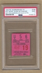 3rd Game in Philadelphia Warriors History Nov. 19, 1946 vs. St. Louis Bombers 1st Year NBA Ticket Stub PSA