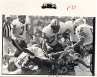 Eric Dickerson Rookie Era Taken down by Bruce Clark New Orleans Saints TYPE I original photo 