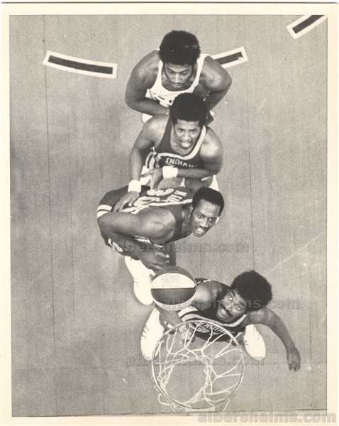 1972 Indiana Pacers Dominate NY Nets in ABA Finals Roger Brown George McGinnis Original Photo