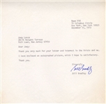 Bill Bradley Basketball HOF Signed AUTO Letter from 1973 NY Knicks NBA Championship Season