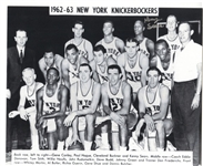 Kenny Sears Signed AUTO 1962-63 New York Knicks Team Photo 