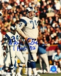 Merlin Olsen Signed AUTO Photo L.A. Rams Fearsome Foursome Pro Football HOF 