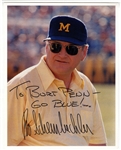 Bo Schembechler Signed AUTO Photo Michigan College Football HOF D.2006