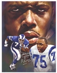 Deacon Jones L.A. Rams Signed AUTO 8X10 Lisa Ober Painting Photo Pro Football HOF