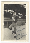 Eddie LeBaron Signed AUTO Real Photo Postcard (RPPC) Washington Redskins Postmarked from 1958