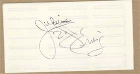 Julius Erving Dr. J Signed AUTO vintage Autograph Page Cut Basketball HOF