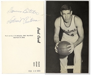 Donnis Donnie Don Butcher Signed AUTO J.D. McCarthy Photo Postcard Detroit Pistons D.2012