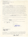 Martin Mull Twice Signed AUTO 1979  Performance Contract for “On Location: Billy Crystal”