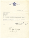 Maurice Podoloff SIGNED AUTO letter 1953 on NBA letterhead Basketball HOF PSA/DNA LOA