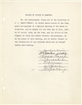 A.J. Al Reach (D. 1928) Thomas Shibe J.W. Curtiss George Reach Multi-Signed AUTO Document PSA/DNA LOA