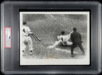 Enos Slaughters "Mad Dash Home” 1946 World Series Original TYPE I Photo PSA/DNA