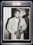 Charlie Parker 1949 at 32s Jazz Club NYC Silver Gelatin Popsie Original TYPE I Photo PSA/DNA