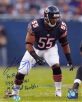 Lance Briggs Signed AUTO 8x10 Photo /w Great Inscriptions Bears NFL CSA Shows Holo & COA