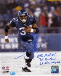 Shaun Alexander Signed AUTO 8x10 Photo Seahawks /w Great Inscriptions CSA Show HOLO & COA