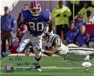 Eric Moulds Signed AUTO 8x10 Photo Buffalo Bills  /w Great Inscriptions JSA COA