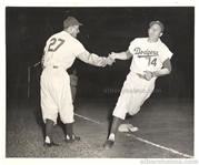 1950s Gil Hodges Brooklyn Dodgers Rounding the Bases after Blasting a Homer Original TYPE I Photo by Barney Stein PSA/DNA LOA