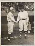 1932 Walter Johnson Washington Senators Opening Day /w Red Sox Shano Collins Original TYPE I Photo 