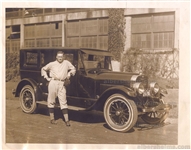 1924 Walter Johnson with his Brand New World Series Winning Automobile Original TYPE I photo