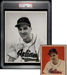 Lou Boudreau Signed AUTO Original TYPE I Photo Used for his Rookie 1949-50-1951 Bowman  Baseball Cards PSA/DNA & JSA LOA - COA