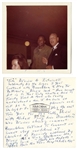 Carroll Rosenbloom & Jim Brown Original TYPE I Snapshot Photo with Long Trolling Letter to Art Modell in Carroll Rosenbloom’s Hand – One of a Kind Unique Historical Piece