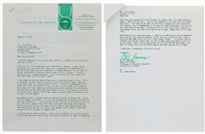 Bill Bowerman Co-Founder of Nike & Legendary Oregon Track Coach – Steve Prefontaine Signed AUTO 2 Page Letter about Olympic Gold Medalist – Dave Wottle PSA/DNA LOA