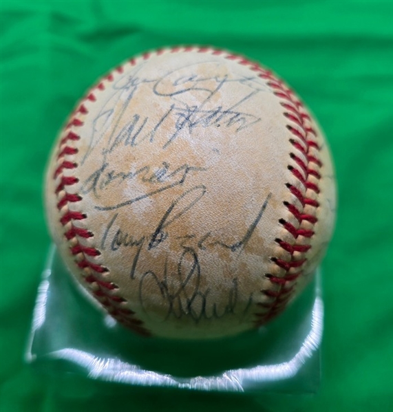 1985 Cleveland Indians Team Signed AUTO AL Baseball w/ 23 sigs – Ramon Romero