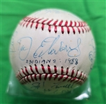 1988 Cleveland Indians Team Signed AUTO AL Baseball w/ 24 sigs featuring GM - Hank Peters